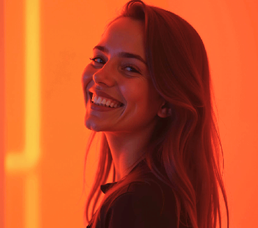 Beautiful smile of a woman with white teeth after professional tooth discoloration treatment