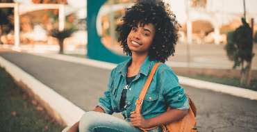 Woman smiling